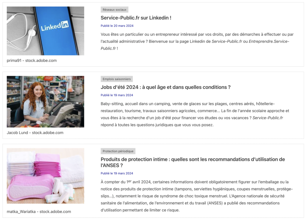 comarquage service-public actualités