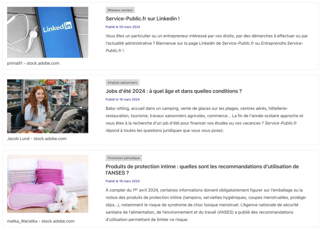 comarquage service-public actualités